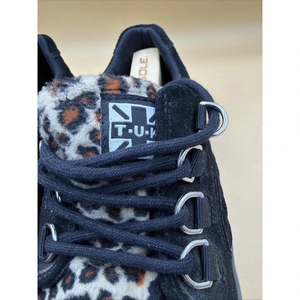 T.U.K. - Creeper Black Leopard/Canvas Upper - Girl Shoes Size 10M